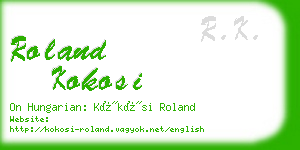 roland kokosi business card